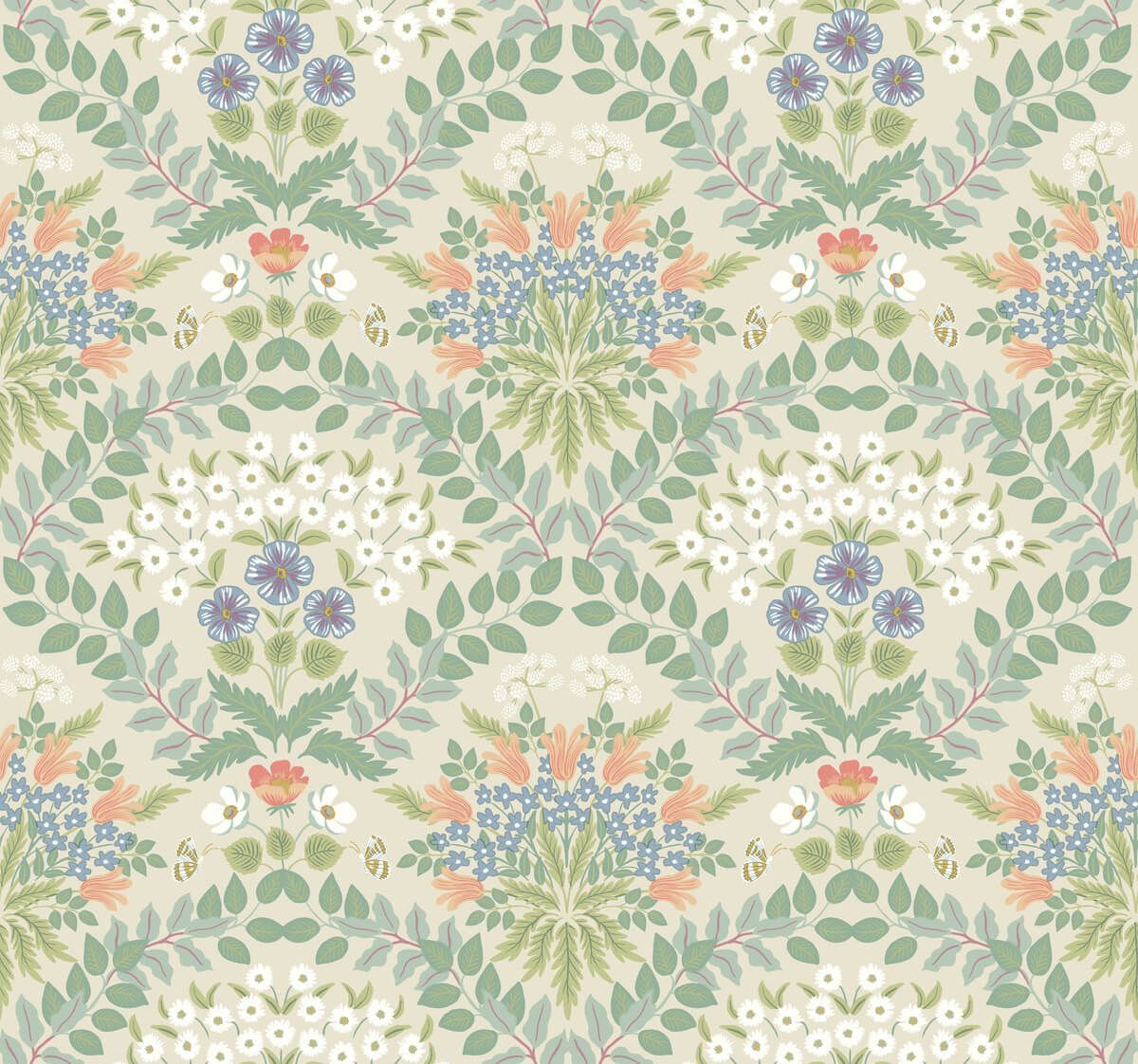 1200x1122 Rifle Paper Co. Second Edition Bramble Wallpaper & Green