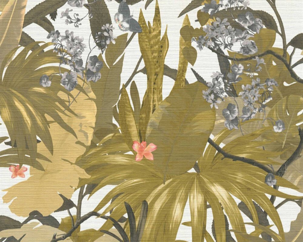 1000x800 Livingwalls Wallpaper «Floral, Beige, Green, Grey, Taupe» 385224
