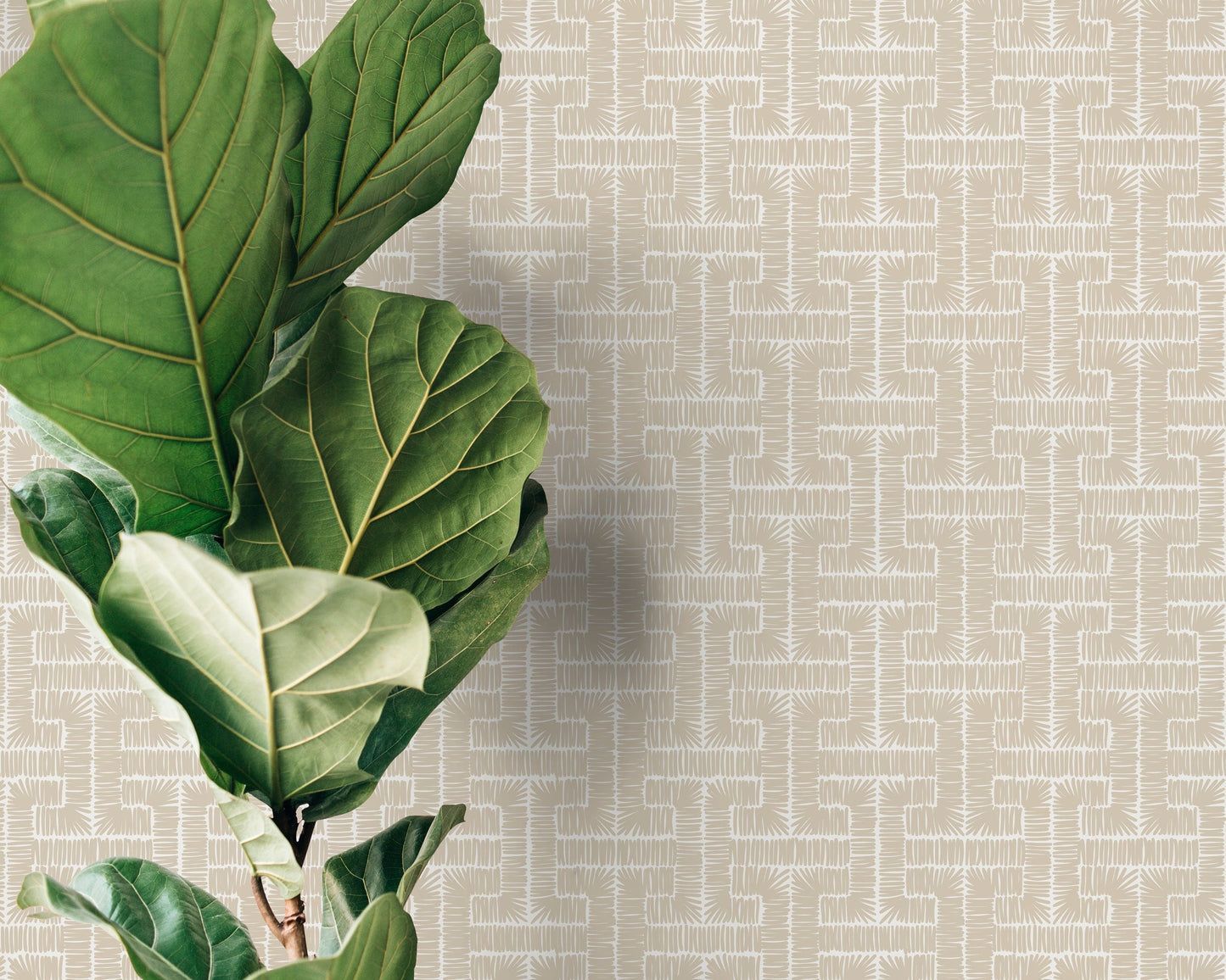 1445x1156 Beige Modern Wallpaper / Peel and Stick Wallpaper Removable Wallpaper
