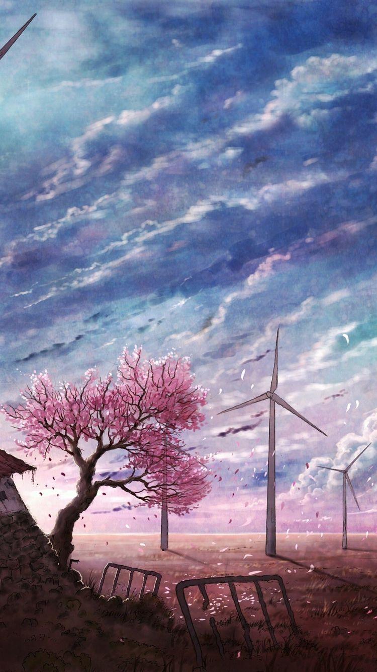 Phone Wallpaper Anime Scenery - technology