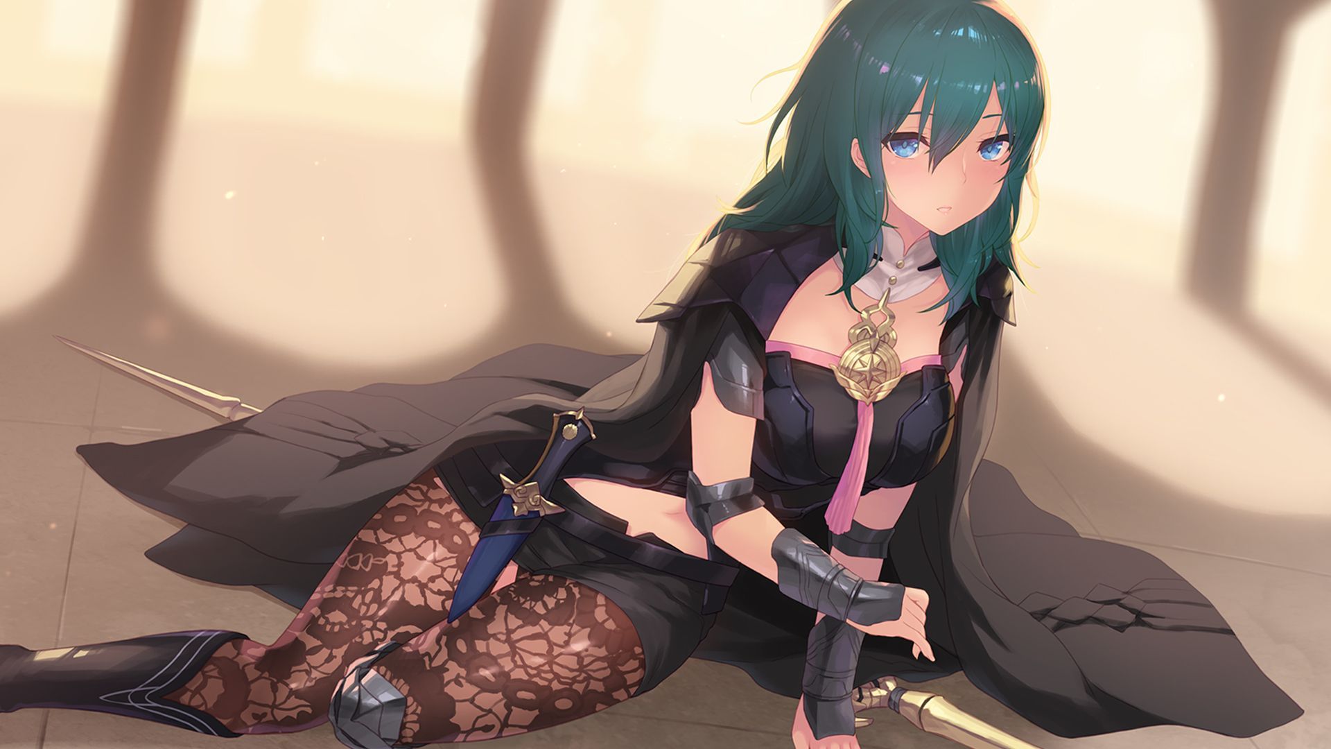 1920x1080 cait fire emblem fire emblem three houses byleth (fire emblem) armor pantyhose wallpaper weapon