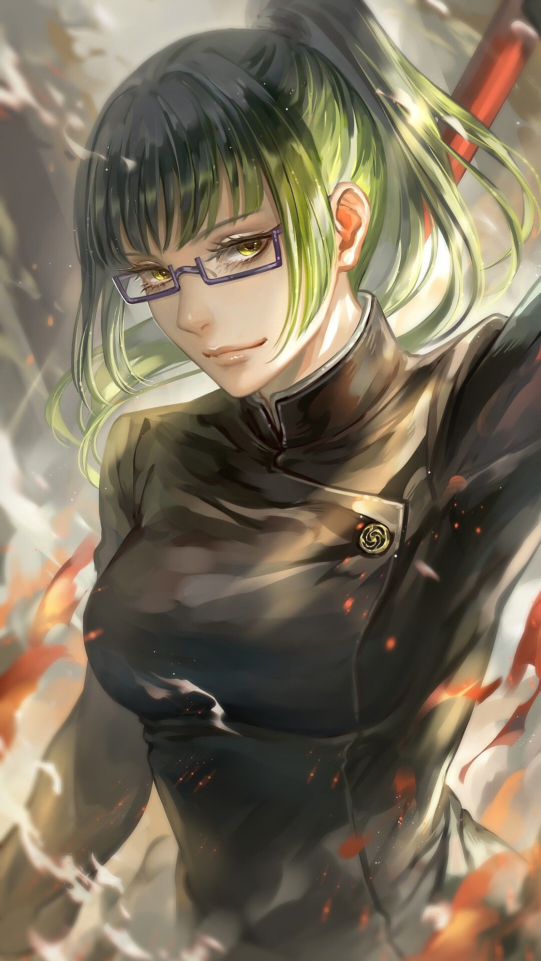 1080x1920 Maki Zenin Manga Wallpaper