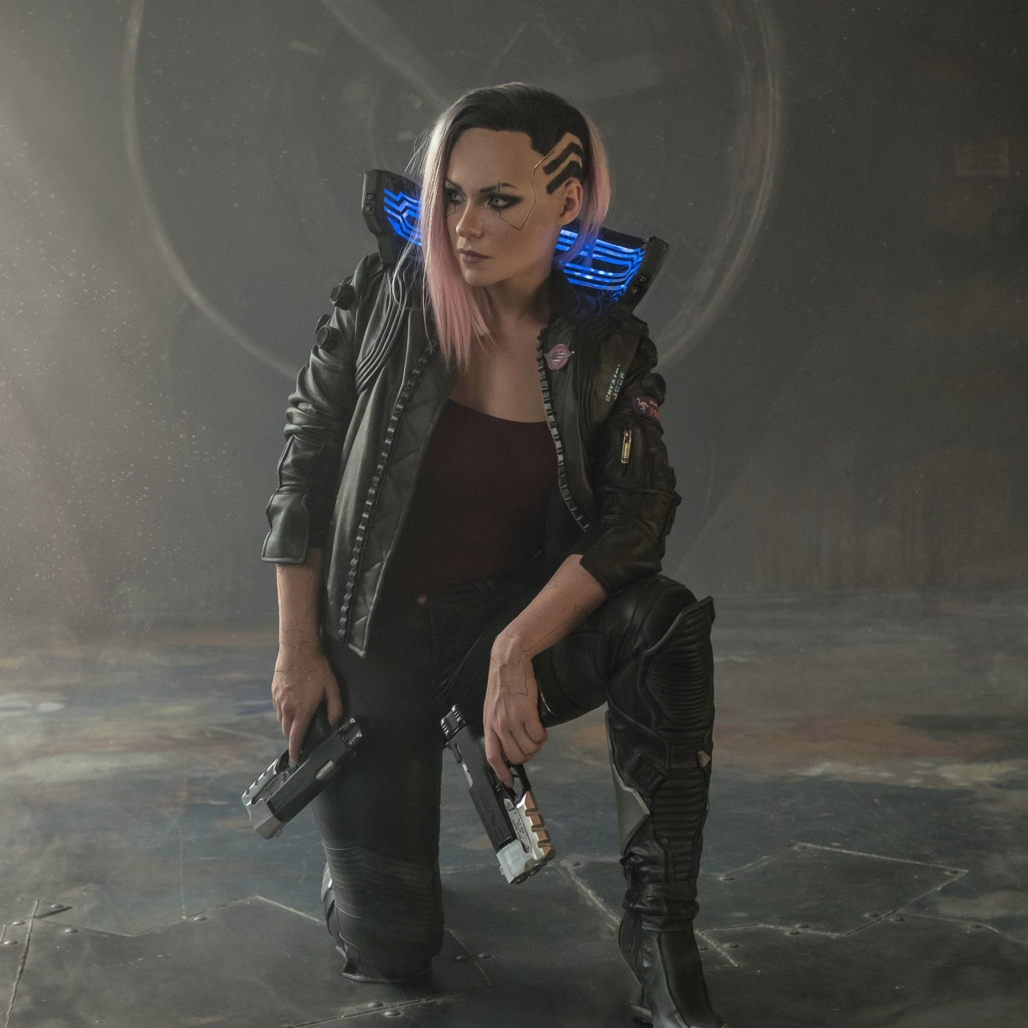 2048x2048 Cyberpunk 2077 Cosplay Girl Wallpaper 4K