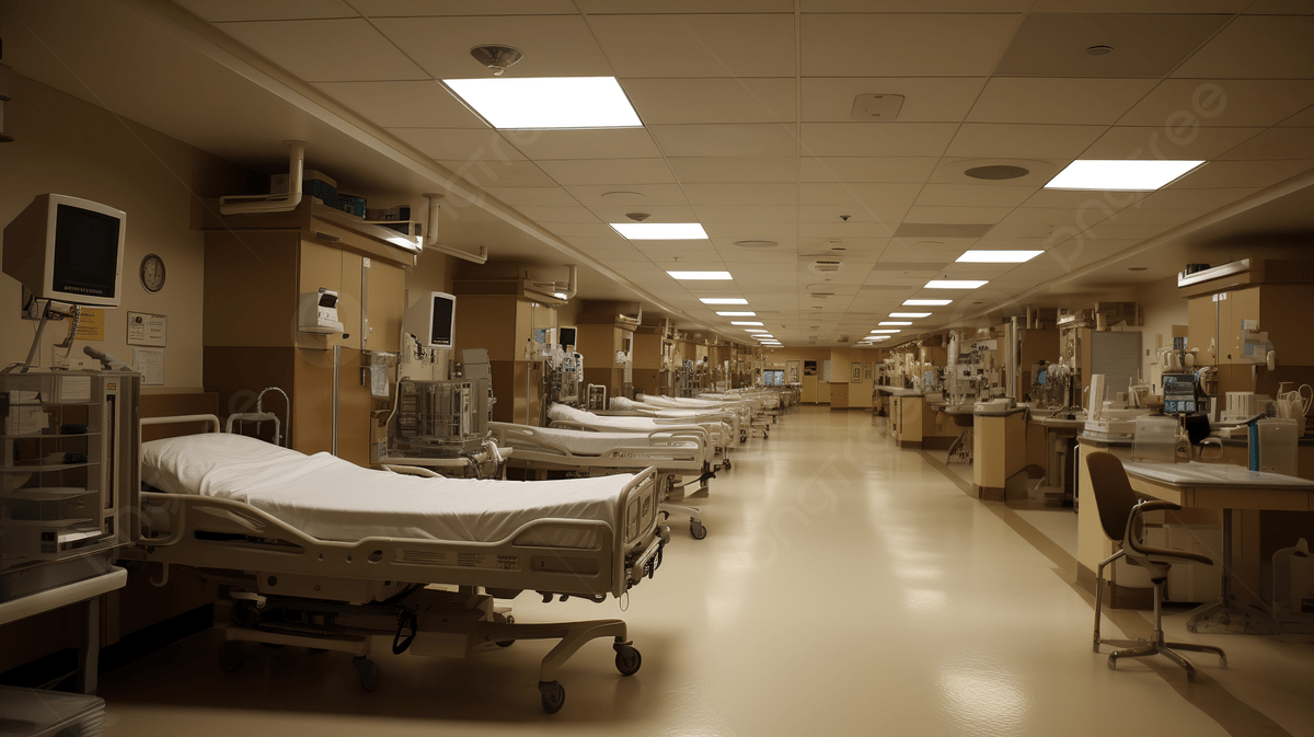 1200x673 Medical Corridor With Many Beds Background, Emergency Room Picture Of Patients Background Image And Wallpaper for Free Download