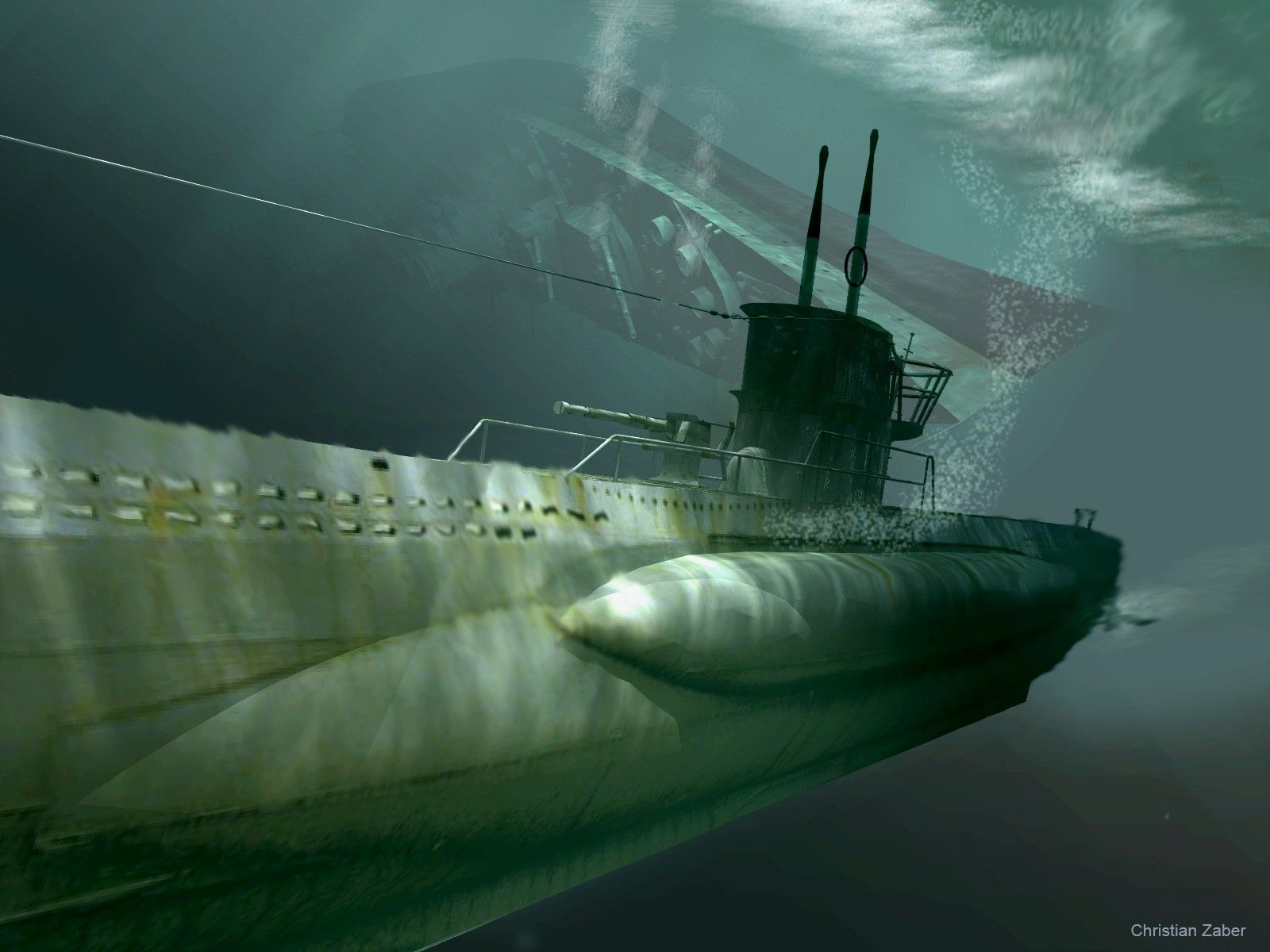 1600x1200 U Boat By Zaberc@free.fr