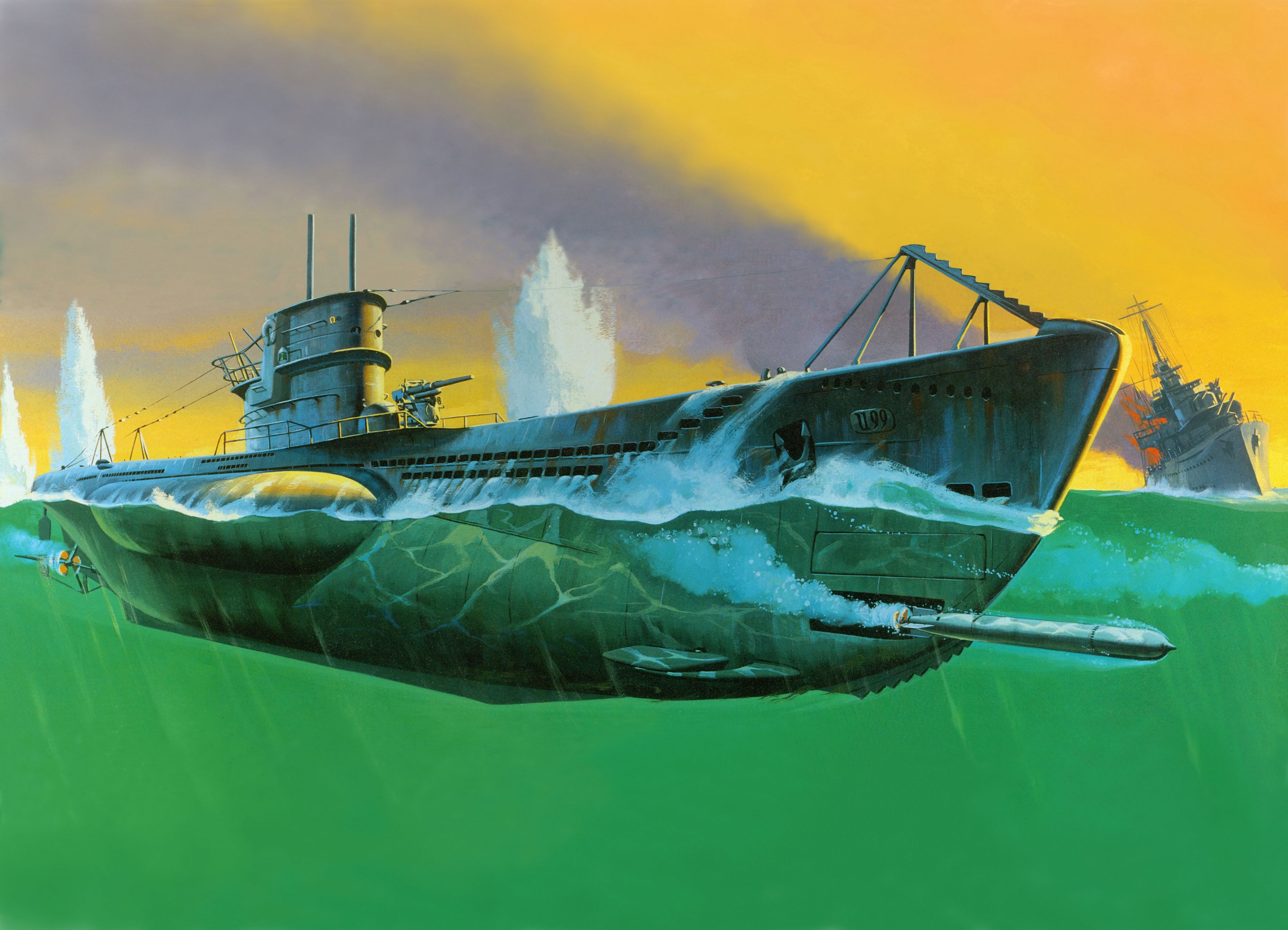 4000x2888 German Type VII submarine HD Wallpaper and Background