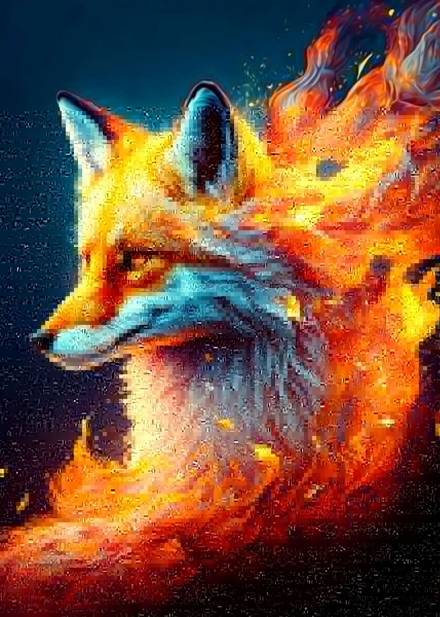 857x1200 Fantasy Fox' Poster