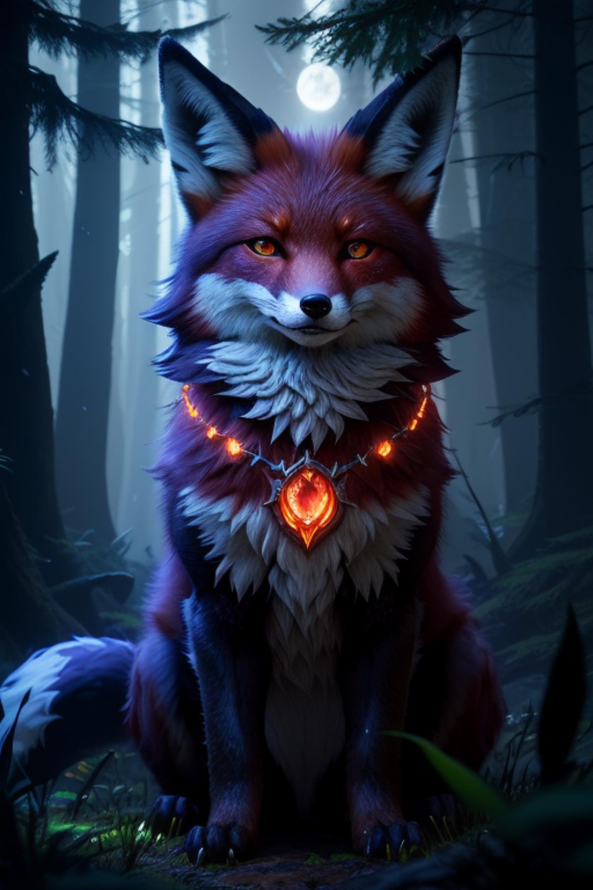 1200x1800 Magical Fox in Fantasy forest