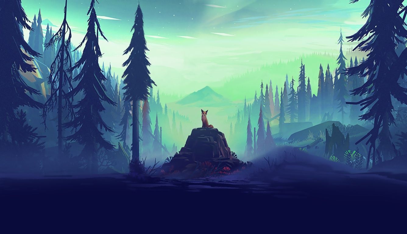 1336x768 Fantasy Fox Landscape Tree Laptop HD