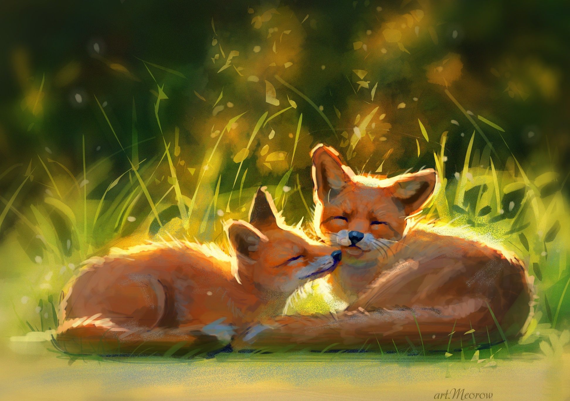1944x1368 Fantasy Fox HD Wallpaper