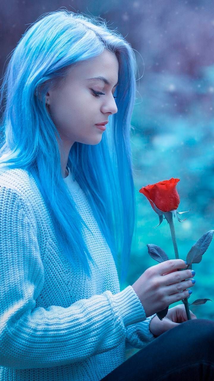 720x1280 Blue For Girls Wallpaper