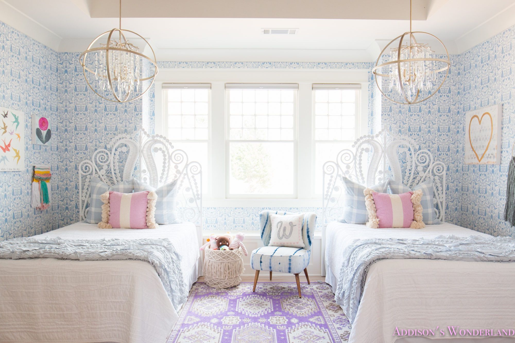 2000x1333 My Sweet Winnie's Blue and White Little Girl's Bedroom Update's Wonderland