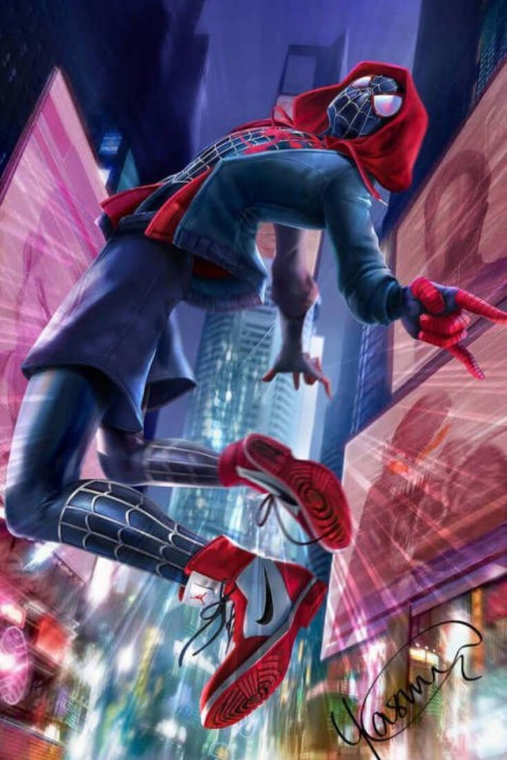 735x1102 Nike Miles Morales Wallpaper