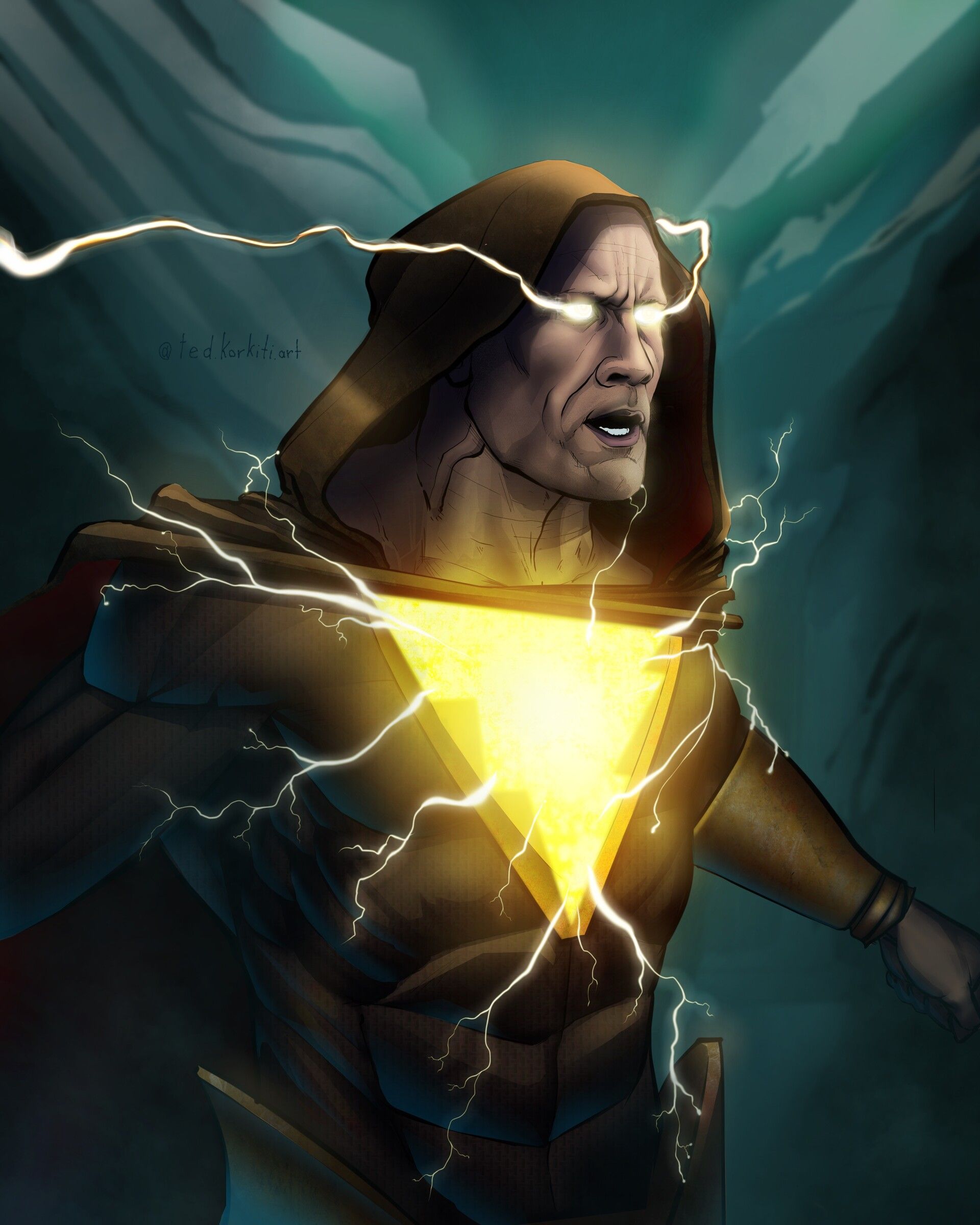 1920x2400 The Rock as black Adam