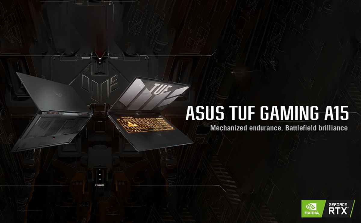 1200x742 ASUS TUF Gaming A15 (2022) Gaming Laptop, 15.6 300Hz FHD Display, AMD Ryzen 7 6800H, GeForce RTX 16GB DDR 512GB PCIe SSD, Wi Fi Windows 11 Home, Mecha Gray, FA507RM ES73