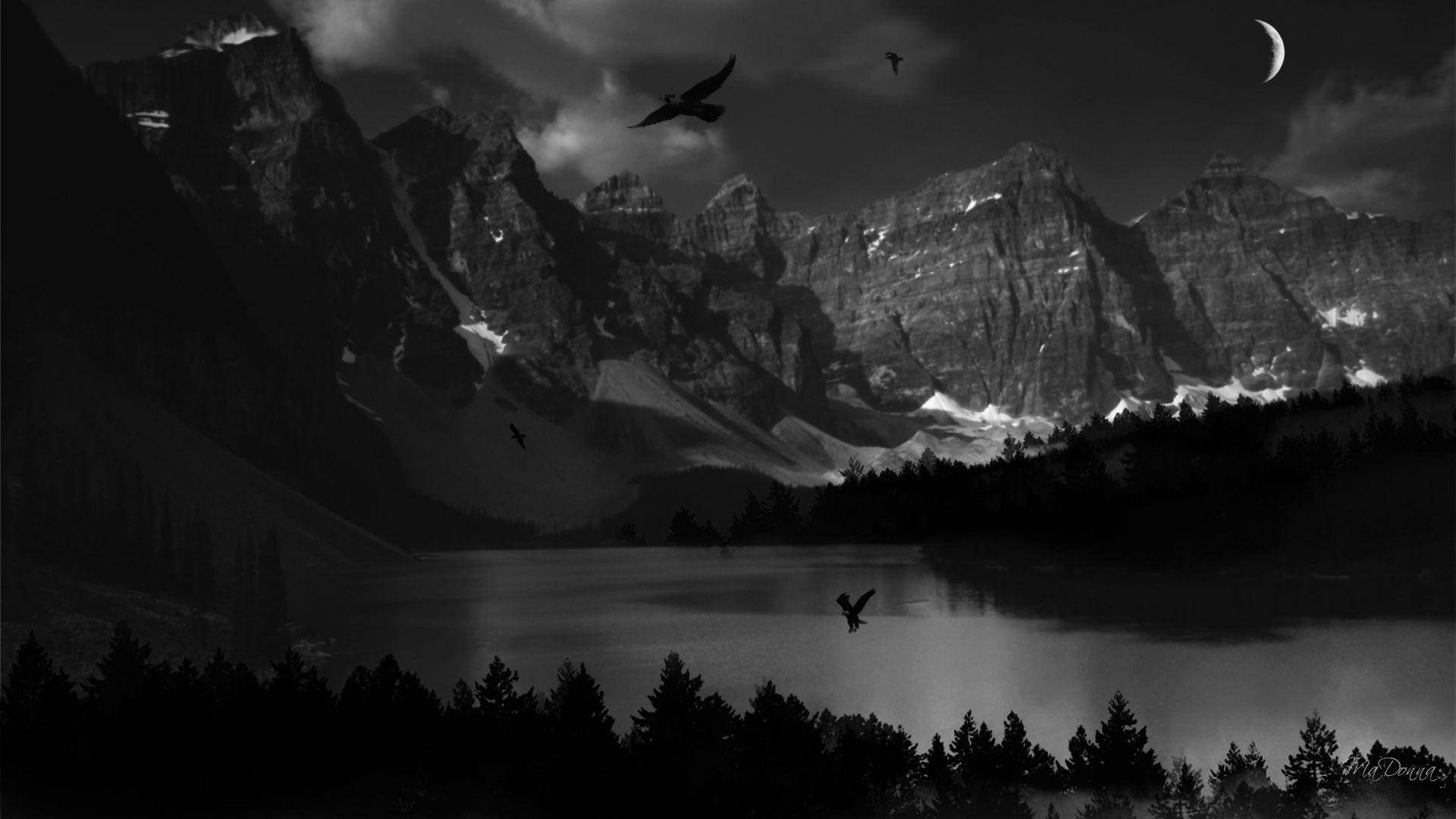1920x1080 Download Outlook Of Terrifying Dark Mountain Wallpaper