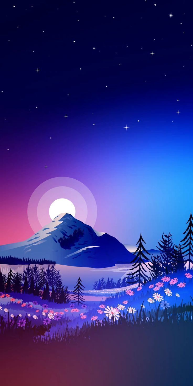 736x1472 Wallpaper. Landscape wallpaper, Cool wallpaper cartoon, Minimal wallpaper
