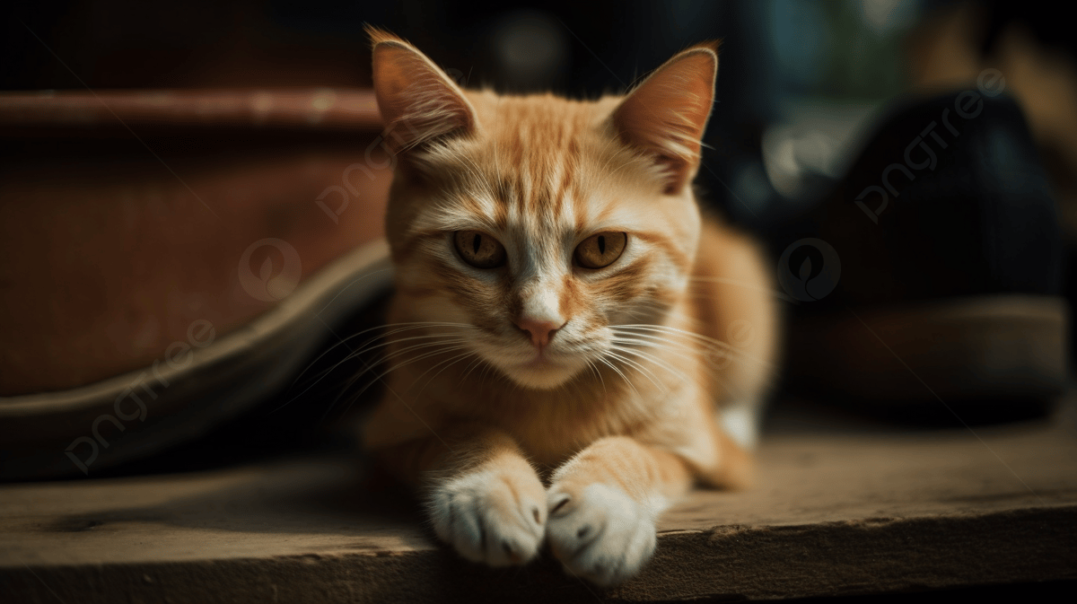 1200x673 Ginger Cat Sits And Looks At His Owner S Shoe Background, A Little Ugly Cat Slipper With A Pose To Show The Paws, HD Photography Photo, Cat Background Image And Wallpaper for