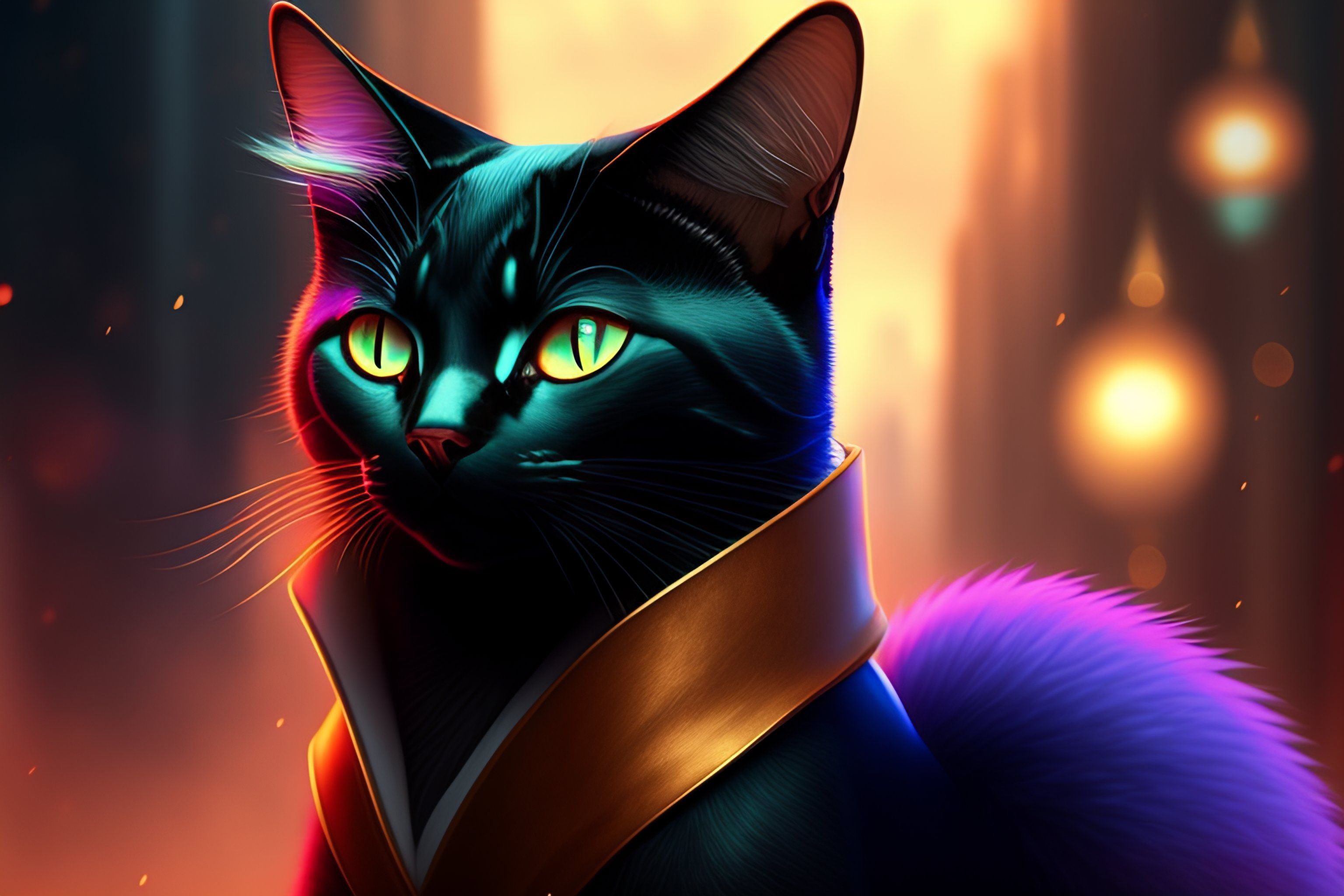 3072x2048 Lexica mage cat