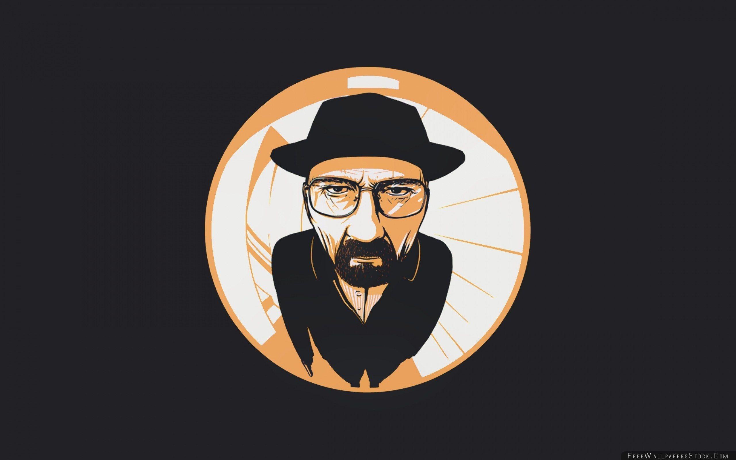 2560x1600 Breaking Bad Walter White Fish Eye Lens Vector Wallpaper