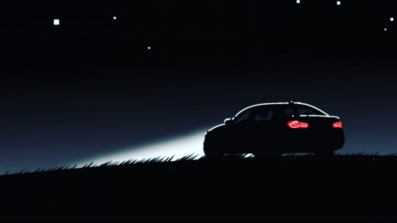 1280x720 Wallpaper car, silhouette, art, night, lights, sky hd, picture, image