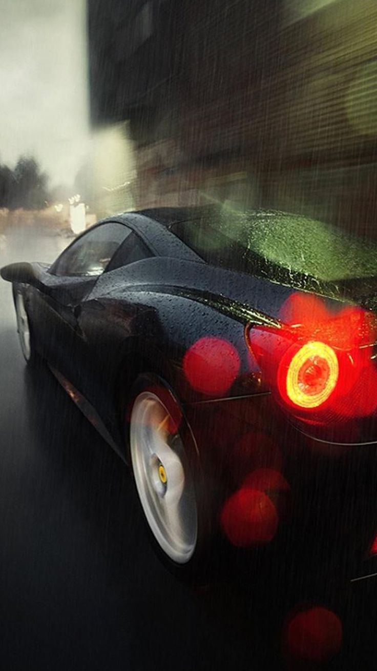 736x1308 Running Car In Rain Silhouette #iPhone #plus #Wallpaper. Galaxy wallpaper iphone, Rain wallpaper, iPhone 6 wallpaper