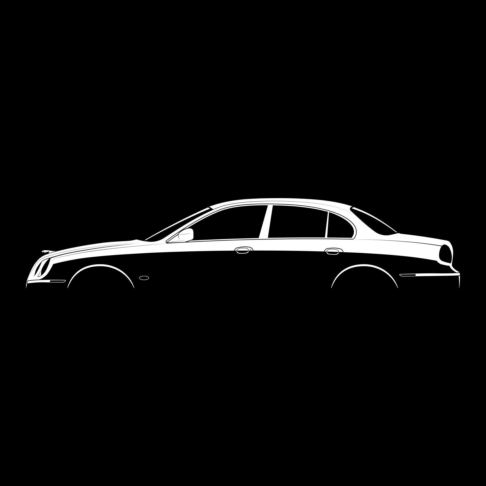 1920x1920 S Type Silhouette Vector File Canada. Car Silhouette, Jaguar S Type, Silhouette