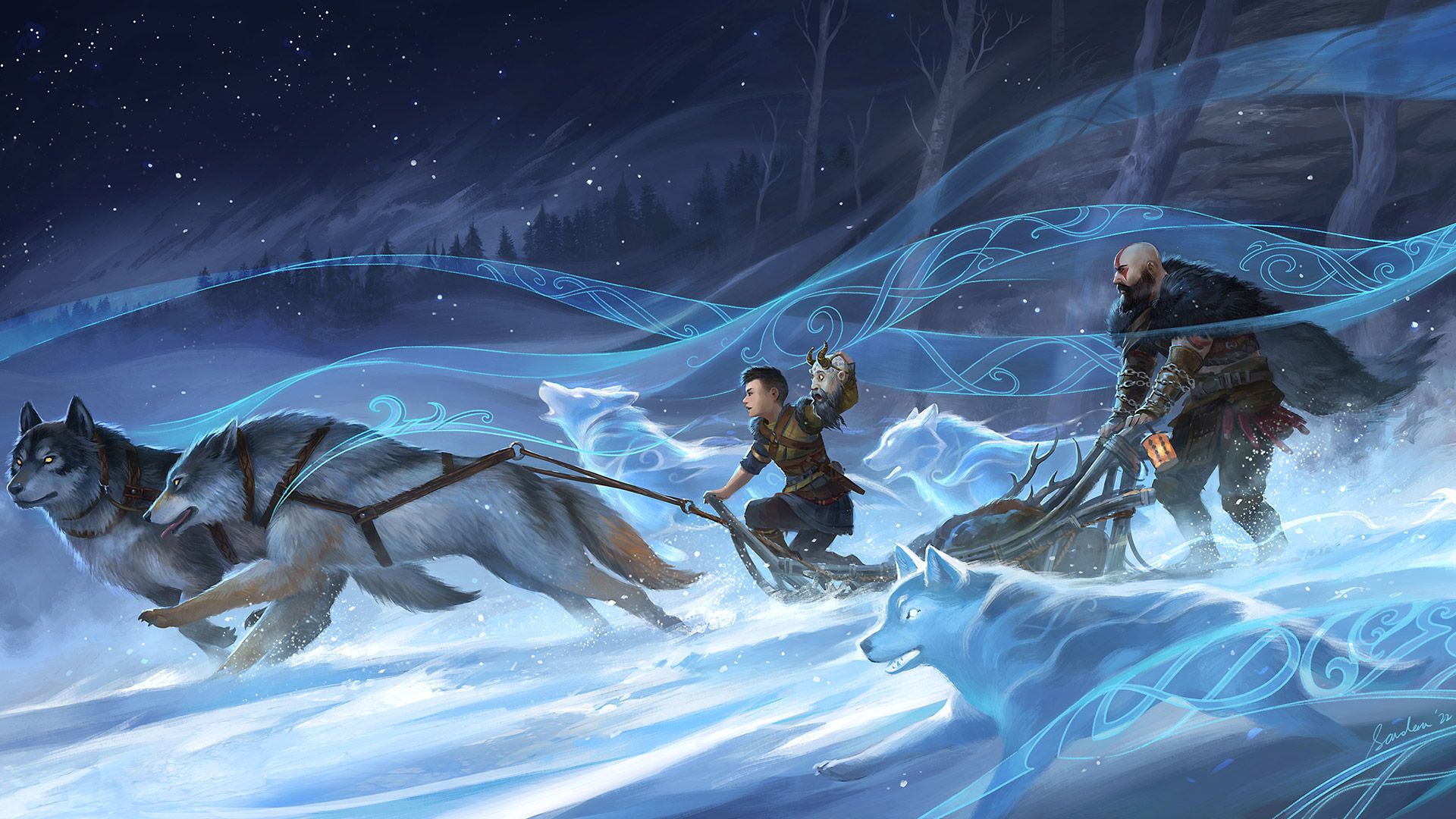 1920x1080 Santa Monica Studio of War Ragnarök to Launch Art Wallpaper