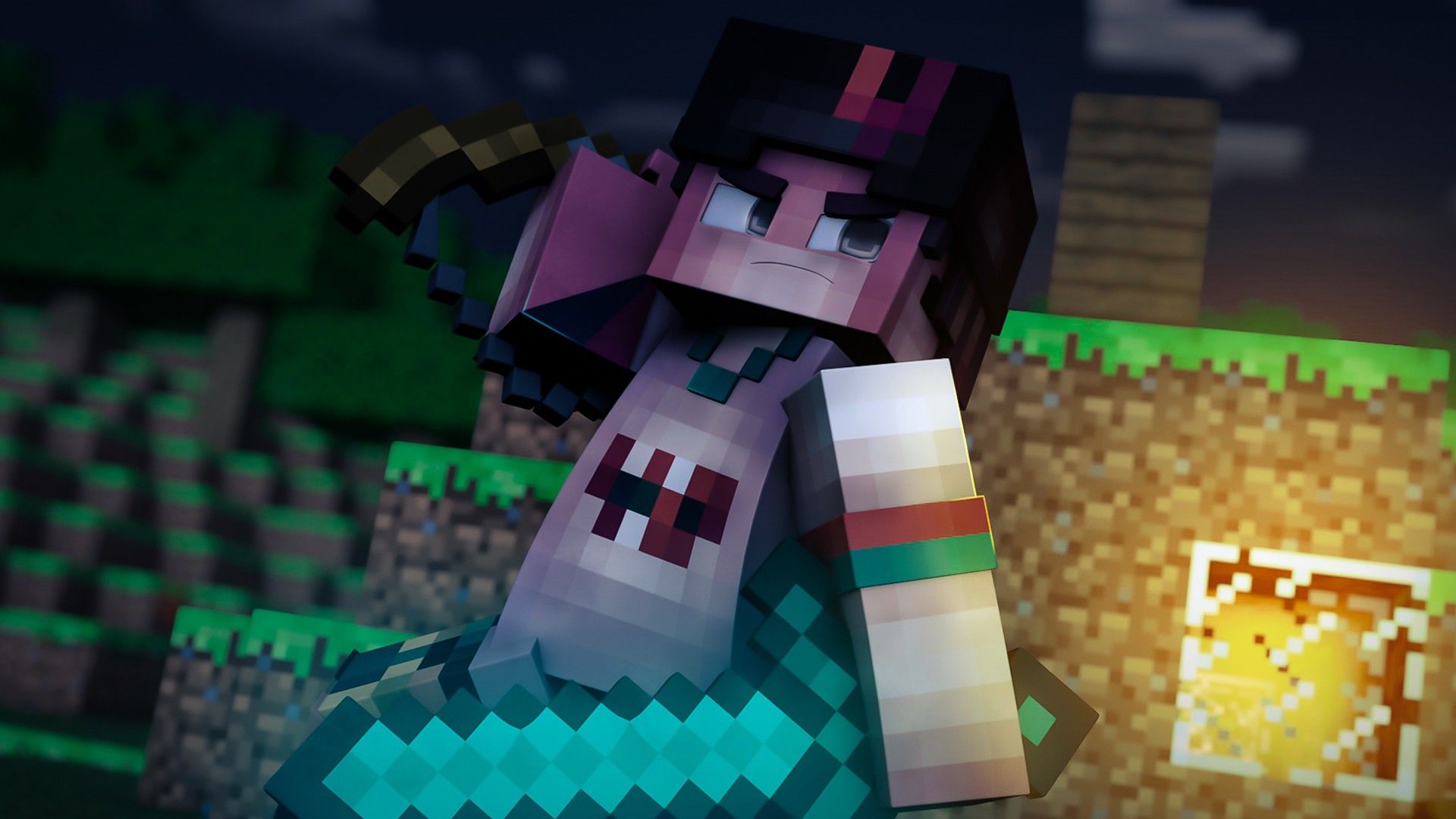 1920x1080 Cinema 4D Mojang HD Minecraft Wallpaper