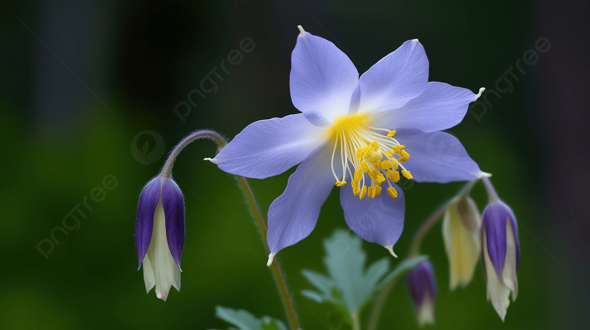 1200x673 Blue Columbine Flower On Green Background, Columbine Flower Picture Background Image And Wallpaper for Free Download