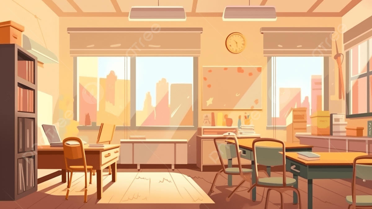 1200x675 School Study Room Cartoon Background Illustration, Classroom, Self Study Room, Learning Classroom Background Image And Wallpaper for Free Download