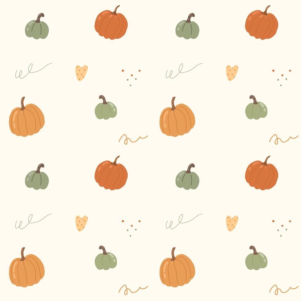 980x980 Cute cozy autumn pattern with pumpkins. Illustration Home comfort. Pattern for decor, wallpaper, textiles, fabrics, napkins