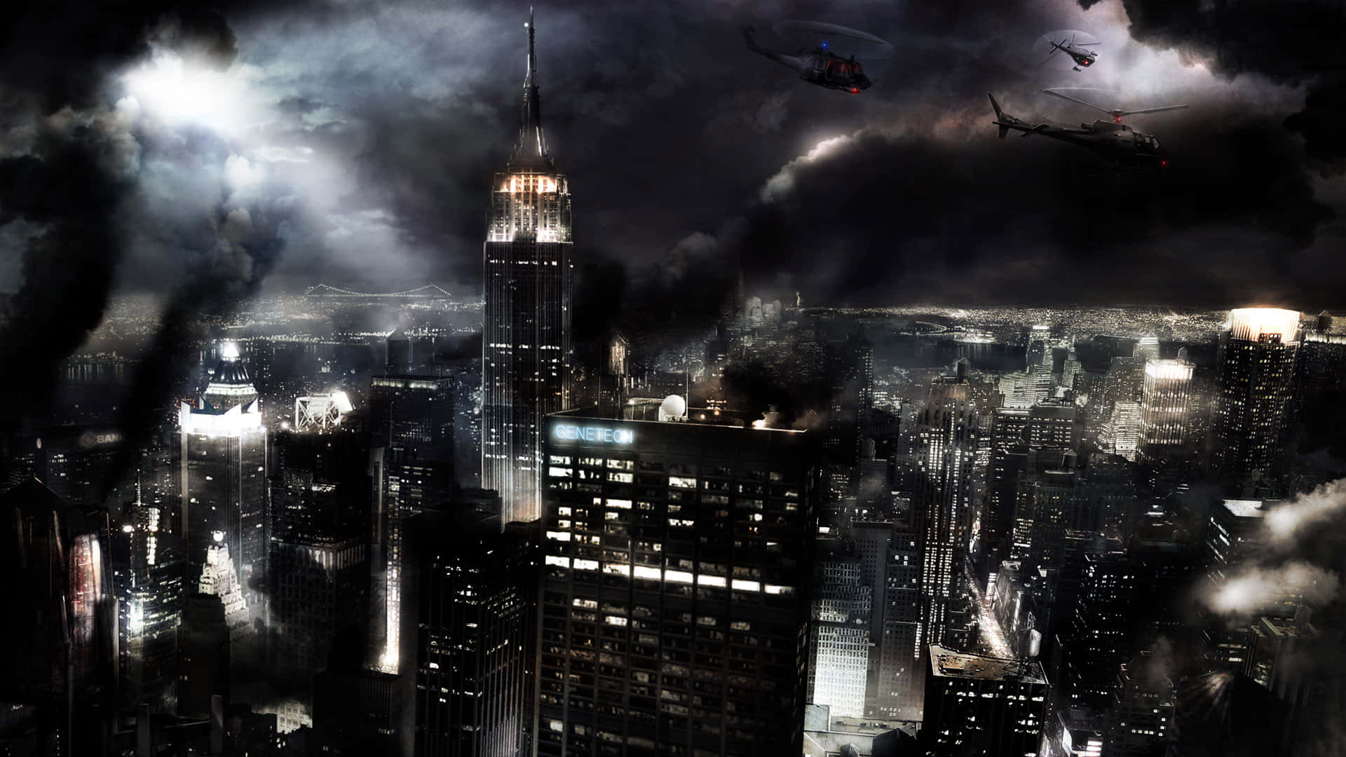 1920x1080 Download Burning City Background