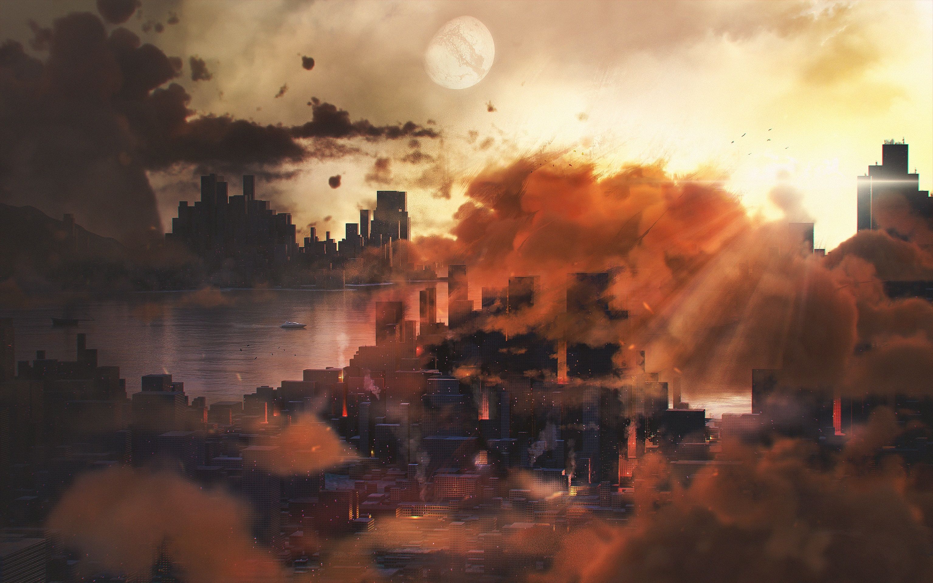 3070x1920 artwork, city, cityscapex1920 Wallpaper