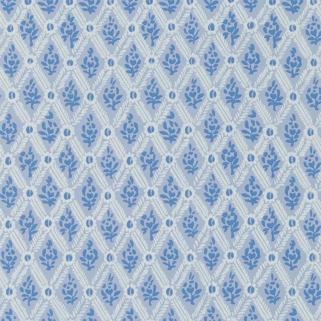 1024x1024 St John Street Trellis Delft Wallpaper
