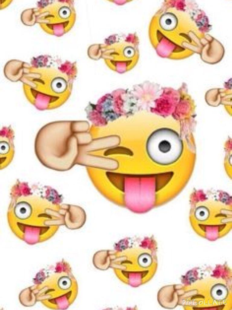 768x1024 Cute Emoji Wallpaper
