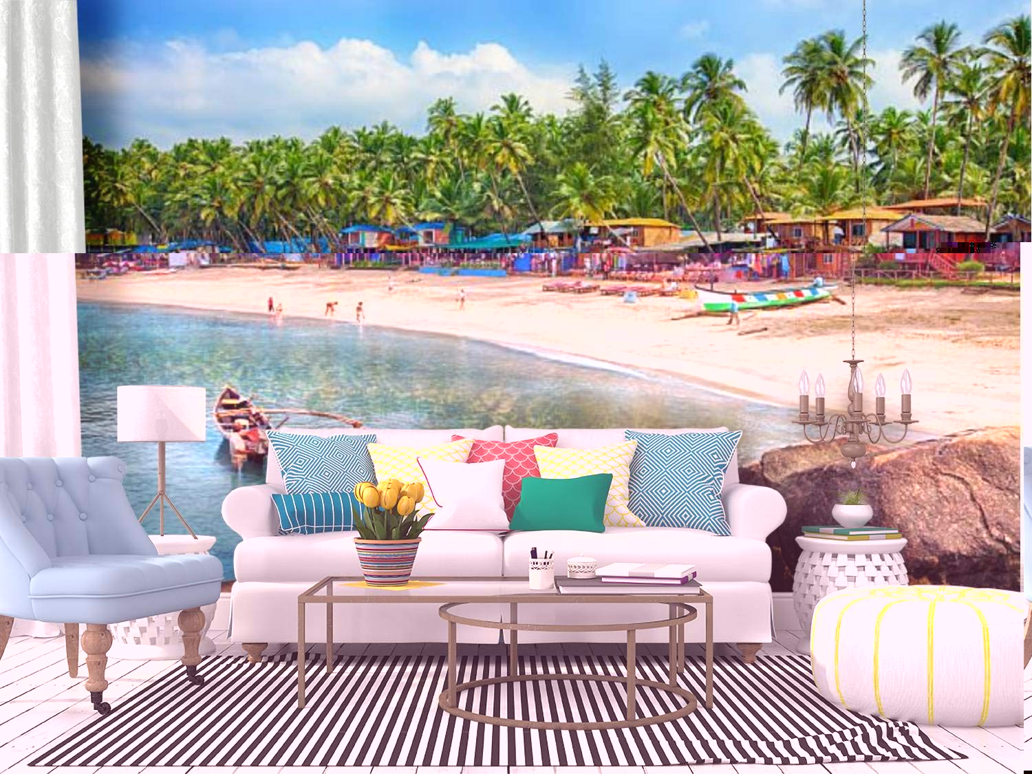 1500x1125 Self Adhesive Wallpaper Roll Paper india goa palolem beach indian background stock picture royalty Removable Peel and Stick Wallpaper Decorative Wall Mural Posters Home Covering Interior Film