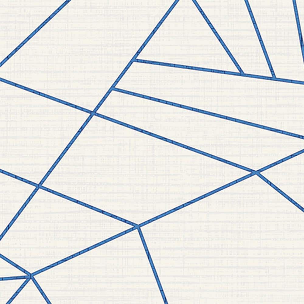1000x1000 Walls Republic Sharp Geometry White & Blue Paper Strippable Roll (Covers 57 sq. ft.) R6316 Home Depot