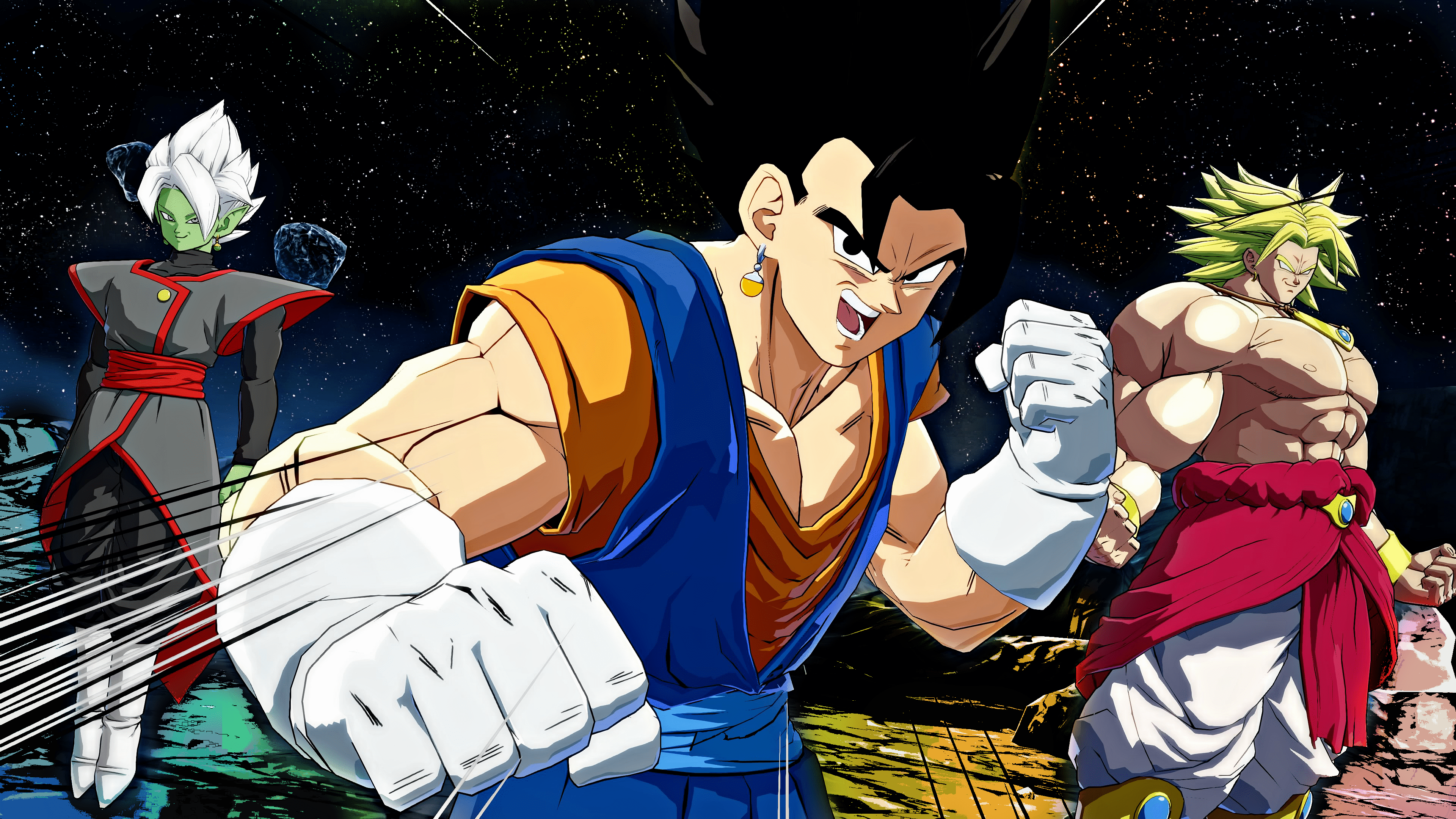 3840x2160 Vegito Zamasu and Broly 4K Wallpaper