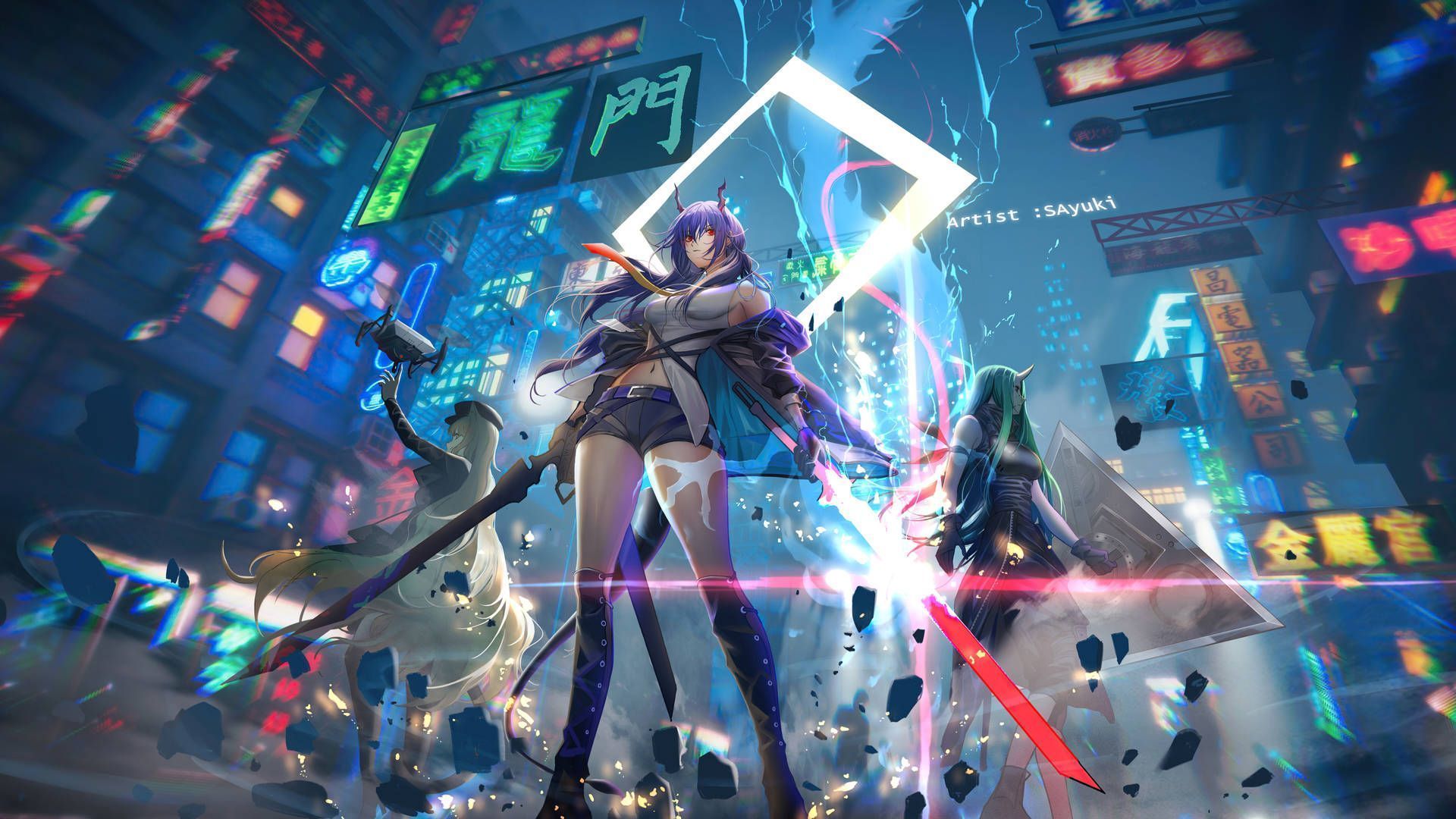 1920x1080 Download Cool Anime Futuristic City Wallpaper