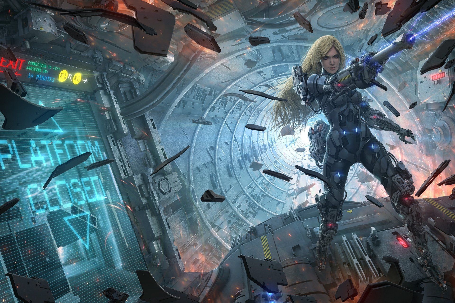 1920x1279 Sci Fi Women Warrior HD Wallpaper