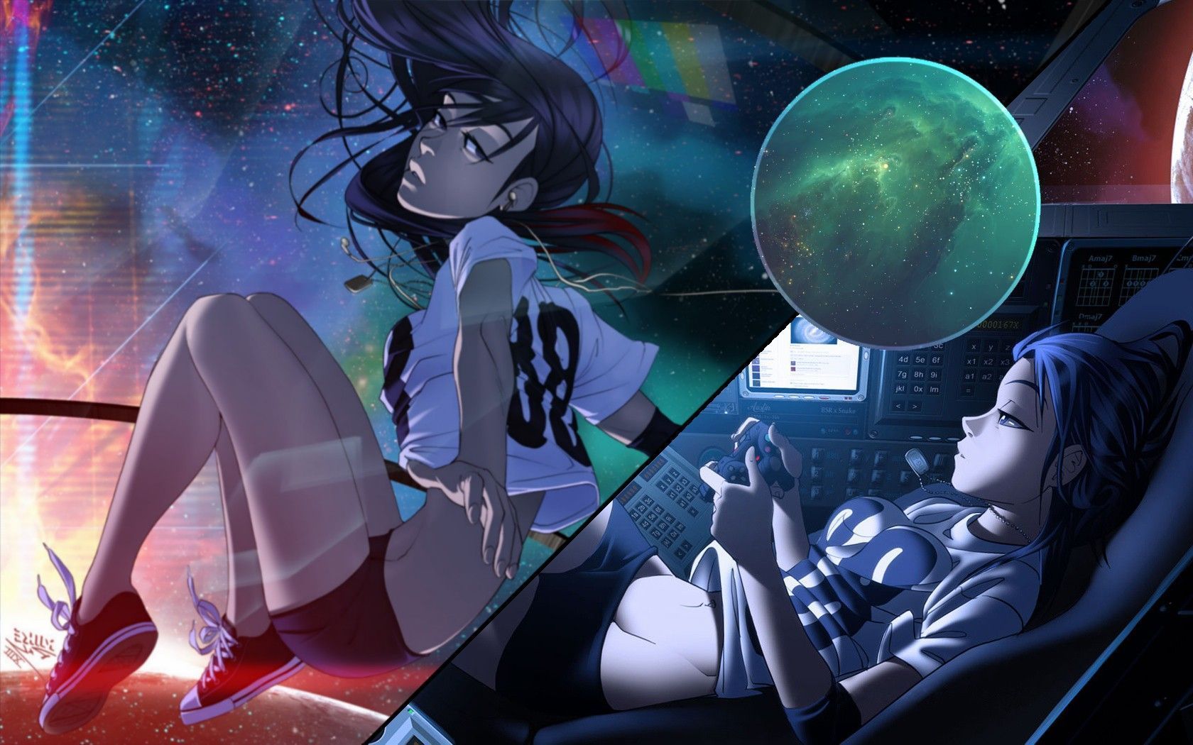 1680x1050 cyberpunk, vashperado, futuristic, 88 Girl (1680x1050px) on