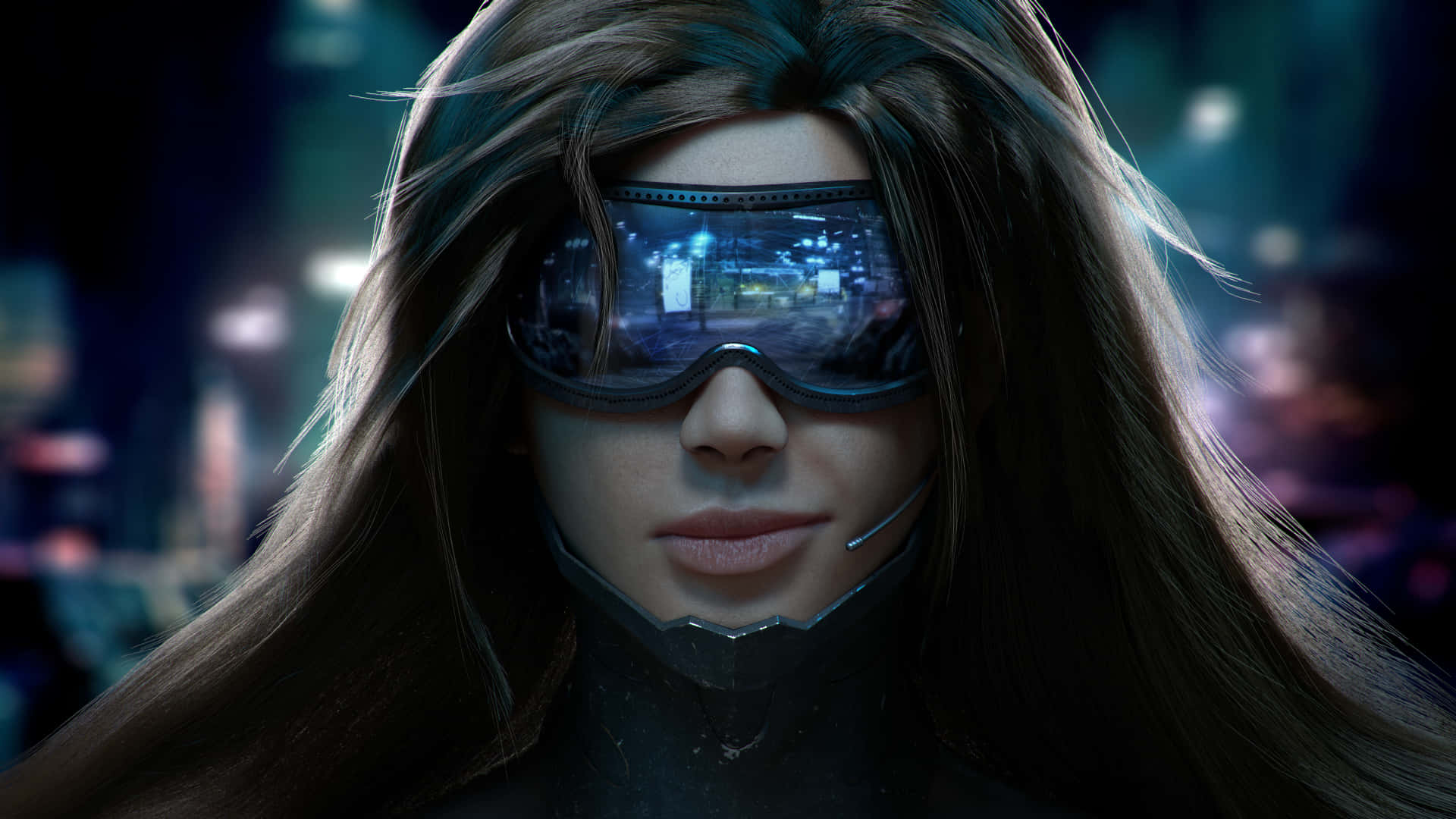 1920x1080 Download A Futuristic Cyberpunk Laptop Perfect for Entering Cyber Space Wallpaper