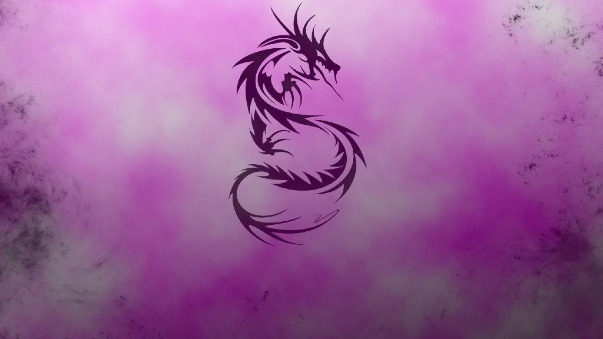 Magic Dragon. Winged with horns and wings purple dragon. Fantasy creat By  YummyBuum | TheHungryJPEG