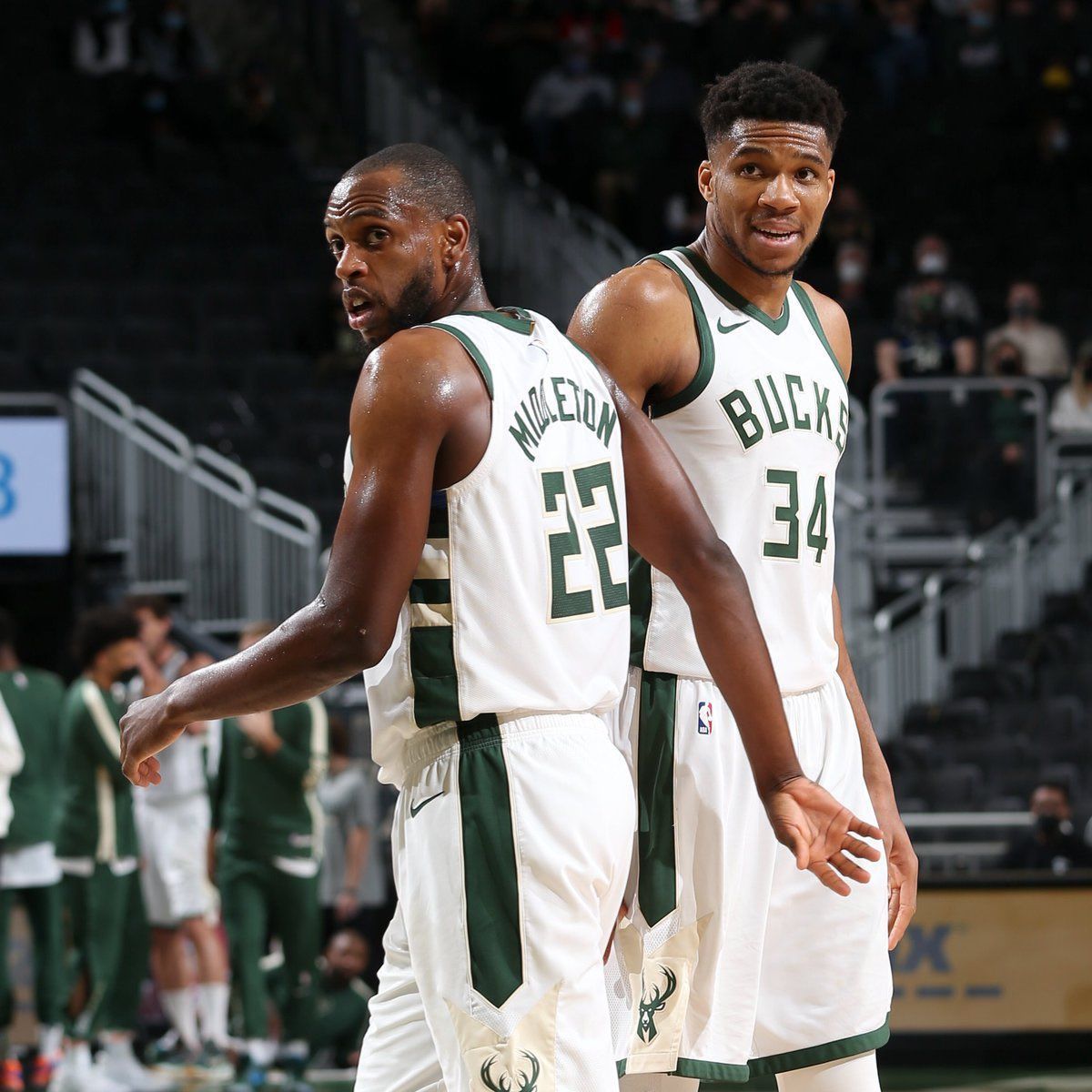 1200x1200 Overtime on X: Giannis on Khris Middleton: “He pushes me everyday to be great.”