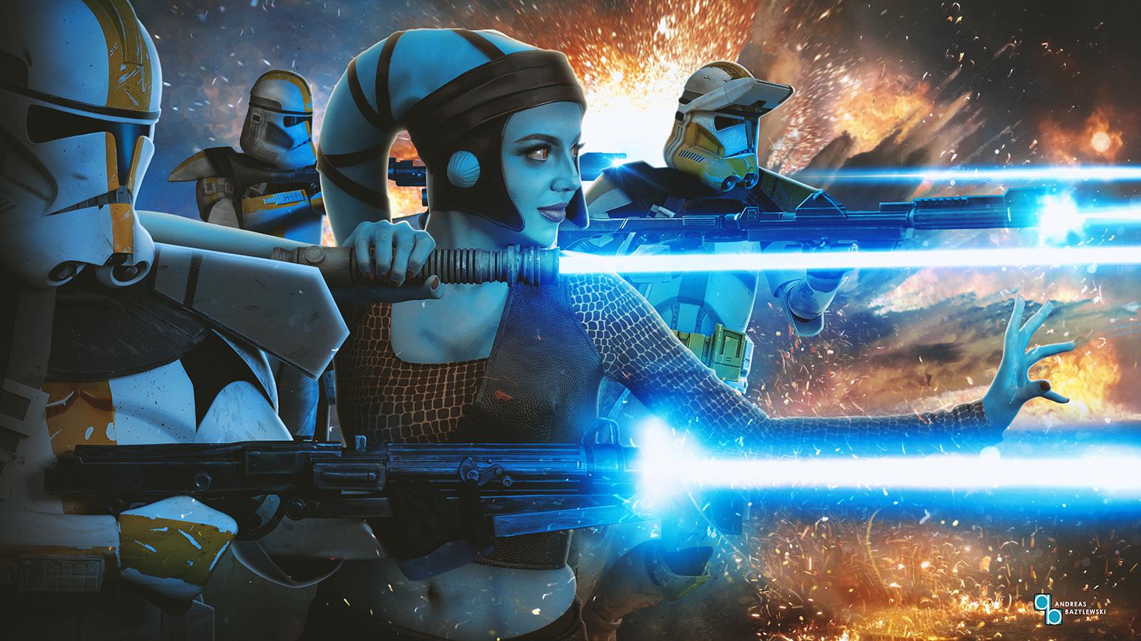 1600x900 Aayla Secura & the 327th Star Corps by Andreas Bazylewski (andibaze).. Collaboration with Snippycosplay & Redshadow_Cosplay