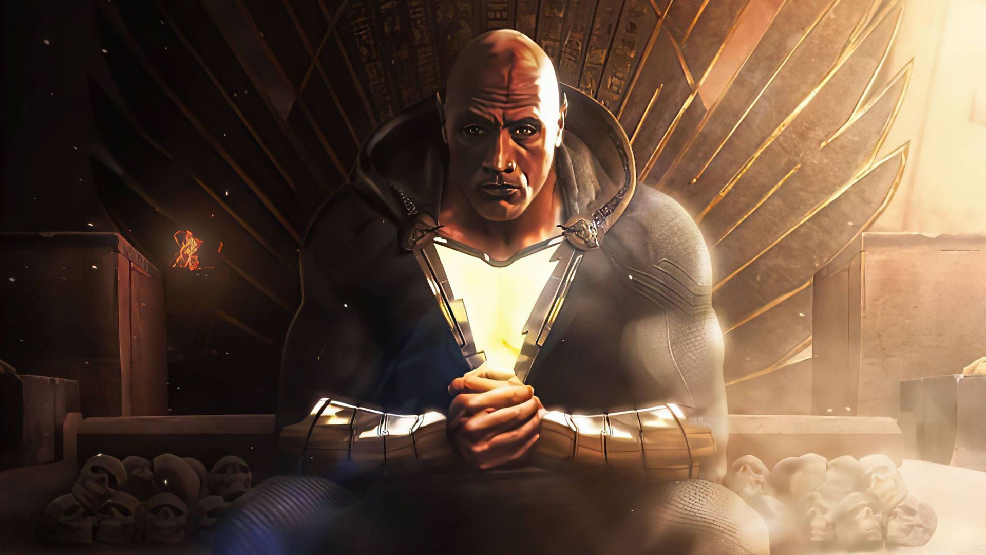 1920x1080 Download Black Adam's Superhuman In Close Up Wallpaper