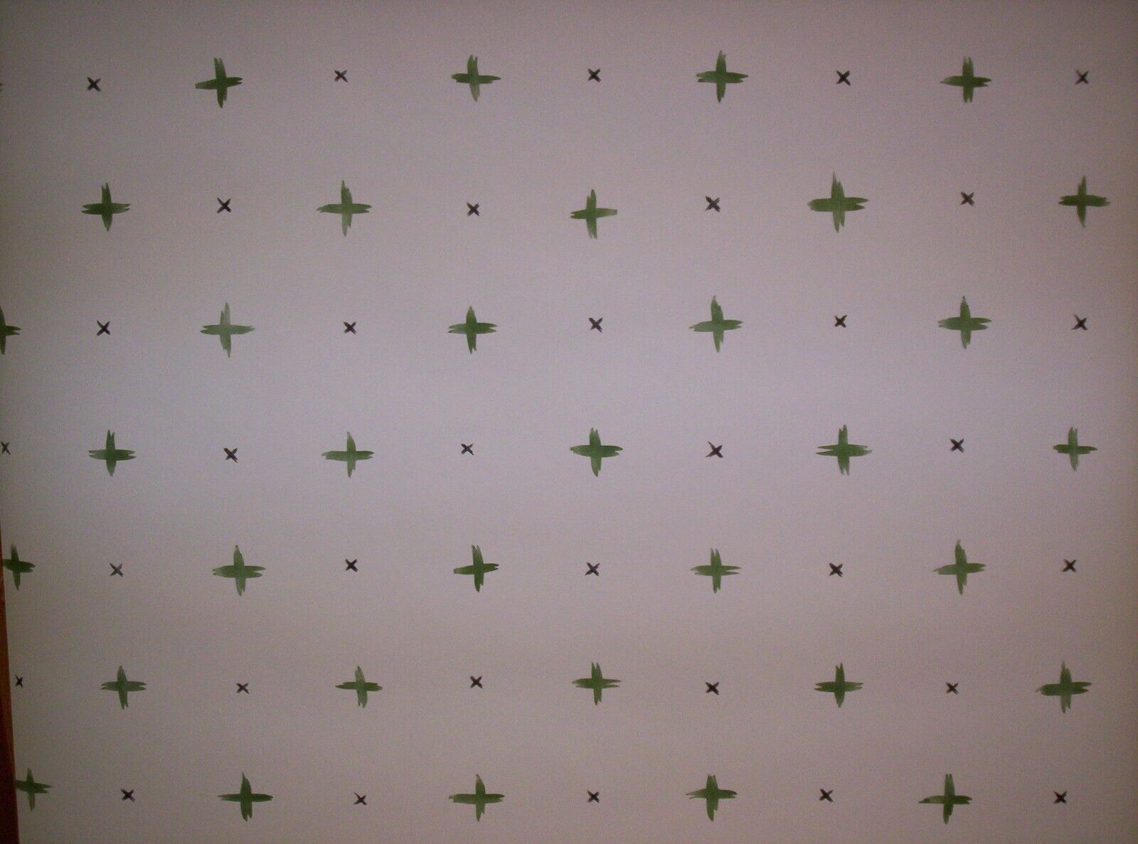 1600x1187 JOANNA GAINES GREEN CROSS STITCH MAGNOLIA HOME PREPASTED WALLPAPER # MK1102