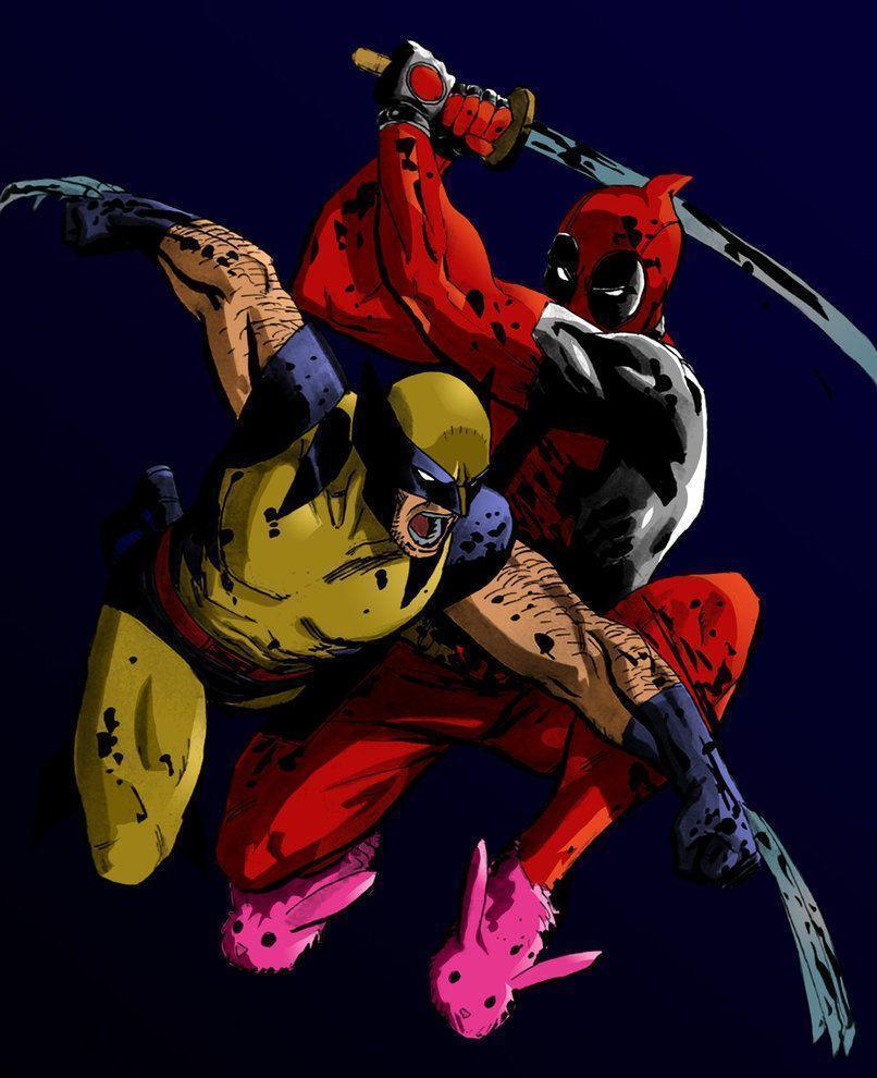 806x990 Wolverine Vs Deadpool Wallpaper