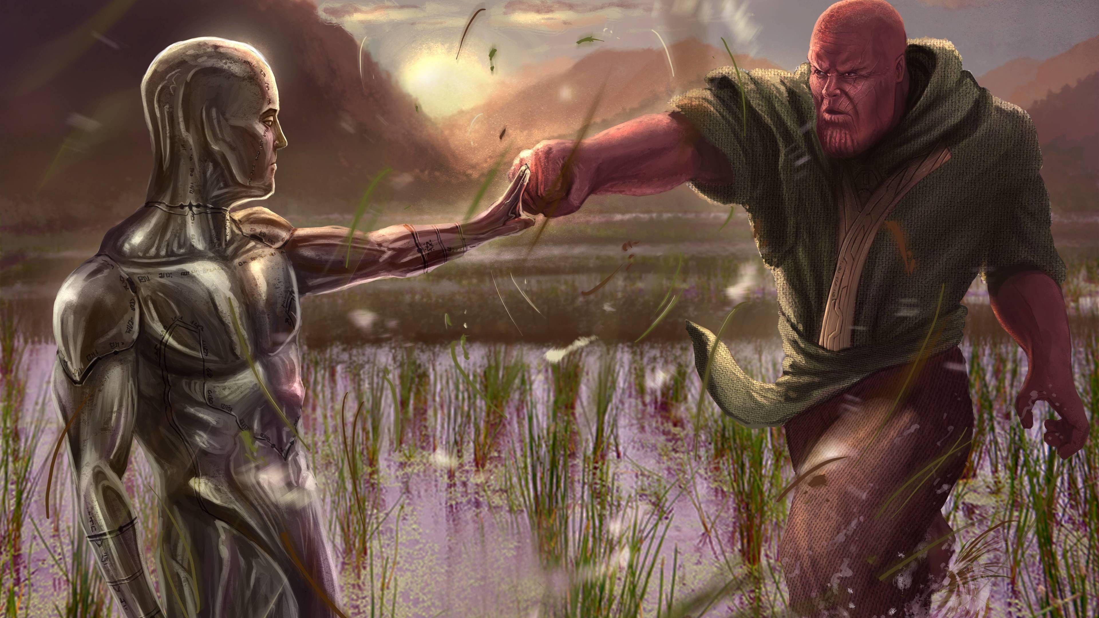 3840x2160 Thanos Vs Silver Surfer 4k Thanos Wallpaper, Supervillain